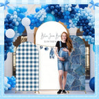 3 Pcs (6/5/4ft) Blue Jean Baby Shower Decorations Blue Jean is on the Way Decor Backdrops for Themed Baby Shower Party Gender Reveal Birthday Party Photo - Image 5