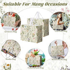 Landhoow 24 Pack Wildflower Gift Bags Floral Party Favor Totes, Wildflower - Image 6