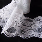 AK TRADING CO. 4" Wide x 10 Yards White Floral Pattern Crochet Lace Ribbon for Decorating, Floral Designing and Crafts - Image 2
