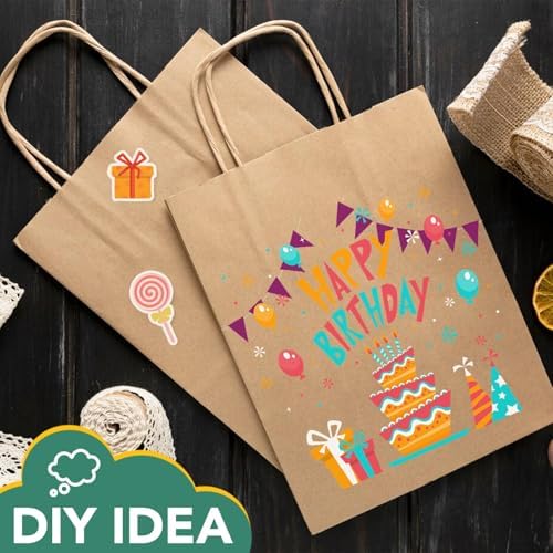 XPCARE Brown Paper Bags with Handles, 200Pcs 8x4.5x10In Kraft Paper Bag - Image 4