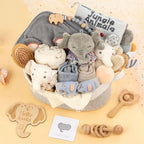 Baby Boy Gift Basket, 21-Piece Newborn Boy Shower Gift, Bath & Grooming(Type - Elephant) - Image 2