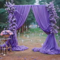 10ft x 10ft Purple Backdrop Curtains, Wrinkle-Free Sheer Chiffon Fabric Photo Backdrop Drapes for Wedding Arch Party Ceremony Stage Photography Decorations by WishCare
