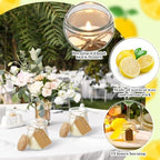 MTLEE 50 Pcs Wedding Jar Candles for Guests Wedding Candle Gift Natural Wax Candles with DIY Tag Cards for Bridesmaid Baby Shower Party Favors Home Supply Decor, Scents of Lemon - Image 5