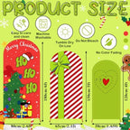 Moukeren 3 Pcs Lime Green Elf Arch Cover 4ft 5ft 6ft Xmas Party Backdrop - Image 2