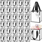 Yeaqee 100 Pcs Mini Paper Gift Bags with Handles Tag, White,Black by Yeaqee