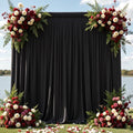 Black Backdrop Curtains for Parties, 10 x 10 ft Wrinkle Free Wedding Backdrop Drapes for Birthday, Baby Shower, Photo Booth and Photography by JCJ