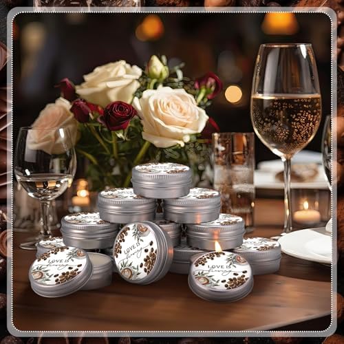 MTLEE 50 Pcs Love is Brewing Bridal Shower Candles Gift Favors for Guests - Image 5
