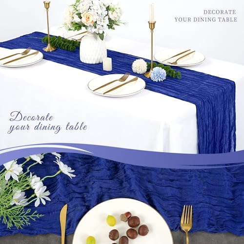 20 Pack Cheesecloth Table Runner 17 x 108 Inch, Royal Blue - Image 5