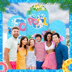 3 Pcs Pool Party Arch Backdrop Stand Cover Summer Pool Hawaiian Theme Cover - Image 6