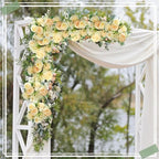 Zeyune 8 Pcs 13.4 Inch Artificial Flowers Bouquet,Peony,Champagne - Image 6