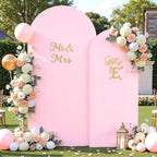 Pink Purple Arch Cover 2 Set-7.2 and 6ft Arch Backdrop Cover Spandex Fitted Baby Shower Arch Stand Covers for Girls Birthday Party Wedding Bridal Shower Banquet Photo Arch Covers Stretchy Backdrop - Image 4
