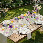 36 Pcs Artificial Flowers Table Centerpiece, Elegant Grace, Clear - Image 4