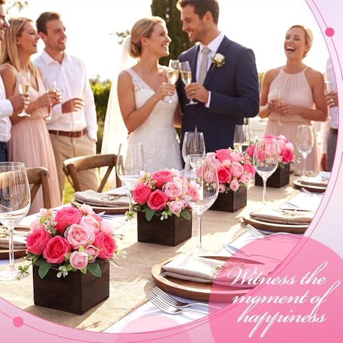 6 Sets Artificial Peonies Flower Table Centerpieces,Mixed Pink - Image 6