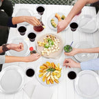 Aodaer 400 Pieces Clear Party Supplies Disposable Dinnerware Set Include Plastic Plates Cups Knives Forks Spoons Paper Napkins for Birthday Wedding Graduation Parties, Serve 50 Guests - Image 6