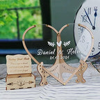 Wedding Guest Book Alternative,with Box and Small Hearts,Personalized Heart Drop Guest Sign for Rustic Wedding Decorations,Anniversary and Birthday(style3, Heart) - Image 6