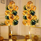 Cicicooie Balloon Column Stand Kit for Floor with String Light 2 Set Gold and Green Centerpieces Balloon Holder Decoration for Opening Adult Birthday Party Men Bachelor Party by Cicicooie