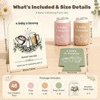 49 Pcs A Baby Is Brewing Baby Shower Favors for Guests, Can Cooler Sleeves - Image 2
