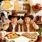 Western Birthday Party Decorations Wooden Hat Boot Charcuterie Boards Trays - Image 6
