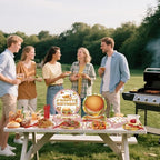 250 Pcs BBQ Birthday Plates and Napkins, 50 Guests Disposable Tableware - Image 4