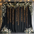 20ft x 15ft Black Backdrop Curtain for Parties, Wrinkle Free Polyester 4 Panels 5x15ft Photo Backdrop Drapes Back Drop Cloth for Wedding Birthday Party Baby Shower Photography Background - Image 7