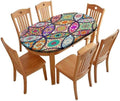 Colorful Mandala - Style Pattern Print Oval Tablecloths Leakproof & Sturdy Washable for Mother's Day Father's Day Valentine's Day Fits for 52" x 70" Oval Table by ZNCTFMR