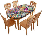 Colorful Mandala - Style Pattern Print Oval Tablecloths Leakproof & Sturdy Washable for Mother's Day Father's Day Valentine's Day Fits for 52" x 70" Oval Table by ZNCTFMR