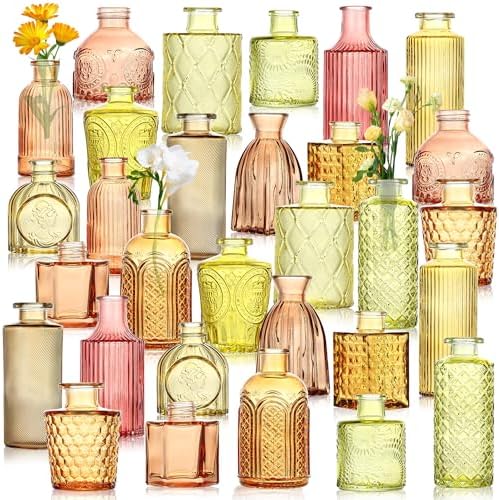 30 Pcs Colored Bud Vases Set, Baby Shower Decorations, Wedding Table Decor by ysnn