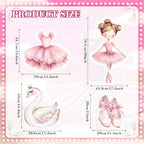 Honoson 4 Pcs Large 30" Ballerina Dancer Cardboard Cutouts, Pink Ballerina Birthday Party Decorations Yard Signs for Baby Shower Wedding Dance Ballet Themed Party Decor Supplies - Image 3