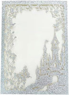 20PCS Castle Pocket Invitations, Quinceanera Invitations with Envelopes, Princess Invitation, Laser Cut quince invites (glitter silver) by JOACHUUY