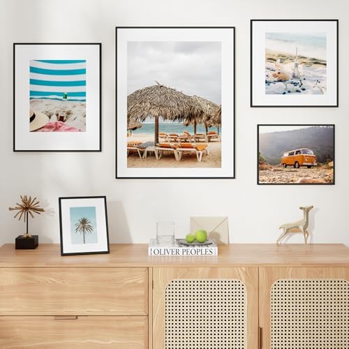 FLYJOE 16x24 Frame | 16x24 Poster Frame With Mat For 12x18 | Metal Aluminum Picture Frame With Tempered Glass | Minimalist Modern Poster Frame | Hanging Hardware Included | Black - Image 3