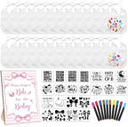 Newwiee 55 Pcs White Baby Bibs DIY Bib Decorating Design by Newwiee