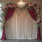 30x10FT Burgundy Backdrop Curtains for Wedding Parties, Wrinkle Free Photo Backdrop Curtains for Wedding Birthday Party Baby Shower, Fabric Drape with Rod Pockets 5ft x 10ft, 6 Panels - Image 6