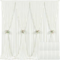 10 Panels Ivory Backdrop Curtain for Wedding Parties Wrinkle Free Ivory Photo Curtains Backdrop Drapes Fabric Decoration for Baby Shower Photography 5ft(W) x 10ft(H)" by Tao-GePartyDecorations