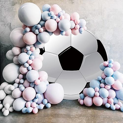 Renaiss 7x7ft Soccer Round Backdrop Covers for Photoshoot Boy Girl Kids Portrait Football 3D Printing Circle Photography Background Baby Shower Birthday Fans Events Party Decors Photo Booth Props - Image 3
