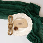 10Pcs Emerald Green Cheesecloth Table Runner 120 Inches for Boho Home Decor - Image 2