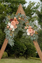 Faux Flower Swag Set of 2 for Wedding Welcome Signs Floral Swag Wedding Reception Ceremony Signs Decor (Terracotta) - Image 5