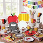 450 Pcs Tableware Set, Serve 50, Red Yellow, Back to School - Image 5