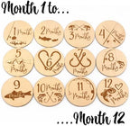 SM Design Baby Milestone Markers Set of 12 + Birth Announcement Sign | Monthly Baby Photo Props | First Year Milestones | Nursery Wall Decor | Hobby Theme (Fishing) - Image 4