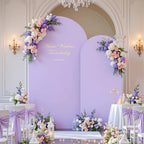 Purple Arch Backdrop Cover Set of 2 Birthday Party Lavender Arch Covers 7.2 and 6ft Wedding Arch Cover Stretchy Backdrop Bridal Baby Shower Birthday Arch Covers Spandex - Image 3