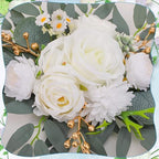 Wedding Arch Decorations 2 Pack, White Arch Flowers Swag Set - Image 2