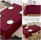 4 Pack Square Table Cloth 52x52 Inch Burgundy Tablecloth Machine Washable Fabric Polyester Table Cover for Dining, Buffet Parties, Picnic, Events, Weddings and Restaurants（Burgundy） - Image 5