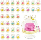 24 x Mini Cake Domes Alice in Wonderland Tea Party Decorations Set Whimsical Party Favors, Mad Hatter Macaron Table Props Kids Birthdays Bridal Showers Baby Shower Decor Bridgerton Wedding favour by TalkingTables