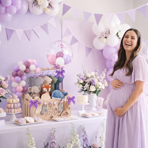 Purple, Wooden Baby Shower Crate Closet,Hollow - Image 2
