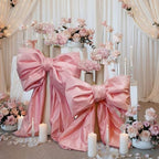 Dingion 2 Pcs Giant Pink Bow 47 59 Inch Wedding Party Wall Backdrop - Image 3