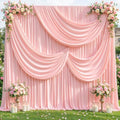 10 x 10ft Blush Pink Backdrop Curtains, Blush Pink Drapes for Backdrop | Wrinkle Free Wedding Birthday Party Backdrop Baby Shower Bridal Shower Graduation Photography Background Decoration by HBBMAGIC