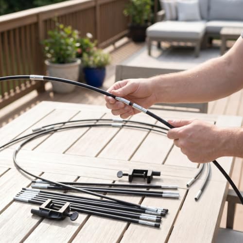Operitacx 1 Set Balloon Arch Stand, Over The Table Rod Stand with Clamps, Adjustable Plastic Black Table Arch Hanging for Wedding Birthday Party Anniversary - Image 4