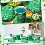 Pickmesh 400 Pcs Party Supplies Disposable Paper Plates Napkins and Cups Decorations for Men Women(Ireland,Green) - Image 6
