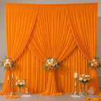 30x10FT Backdrop Curtains with Rod Pockets - Wrinkle Free Photo Stage Backdrop 6 Panels Curtains Drapes for Photography Wedding Party Baby Shower Decorations (Orange) - Image 2