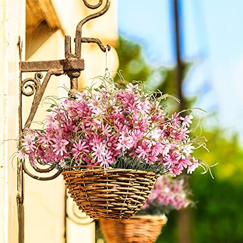 Artificial Flowers Wildflowers Silk Daisy Spring Fake Daisies Decoration Summer UV Resistant Colorful Mixed Bundles Faux Greenery Outdoor Plant Stem Filler for Home Decor Indoor Floral Arrangements - Image 5