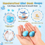 Leelosp Duck Soap Party Favors Gift with Transparent Bags and Thanks Tag for Baby Shower Guest Reveal Baptism Shower Wedding Birthday Summer Party Favor Decorations Supplies(50 Sets,Blue) - Image 5